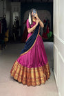 NARAYAN PET ZARI WEAVING LEHENGA CHOLI WITH VICHITRA SILK DUPATTA (WDN130) 01 - suitswala