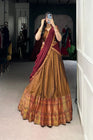 NARAYAN PET ZARI WEAVING LEHENGA CHOLI WITH VICHITRA SILK DUPATTA (WDN130) - suitswala