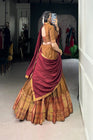 NARAYAN PET ZARI WEAVING LEHENGA CHOLI WITH VICHITRA SILK DUPATTA (WDN130) - suitswala