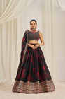 ORGANZA EMBROIDERED LEHENGA CHOLI WITH DUPATTA (WDN121) - suitswala