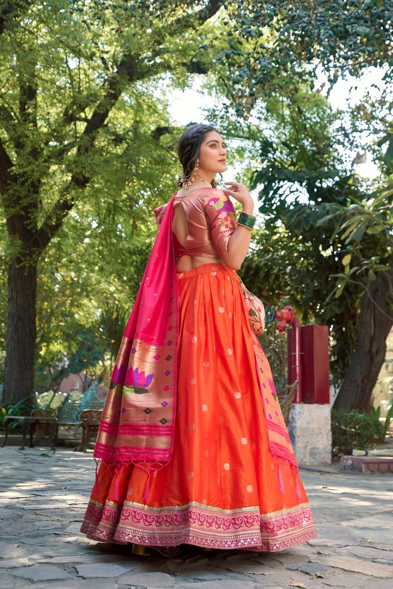 PAITHANI SPECIAL JEQUARD SILK LEHENGA CHOLI WITH DUPATTA (WDN95) - suitswala
