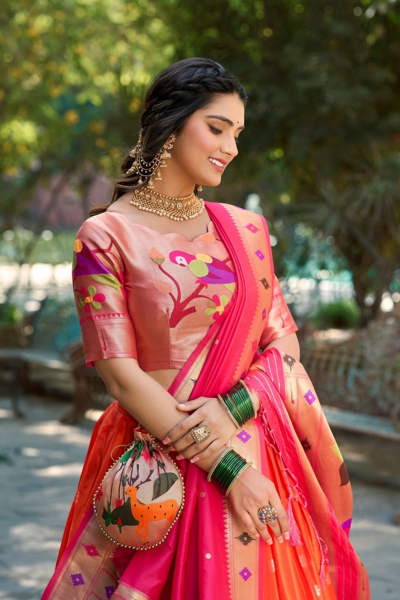 PAITHANI SPECIAL JEQUARD SILK LEHENGA CHOLI WITH DUPATTA (WDN95) - suitswala