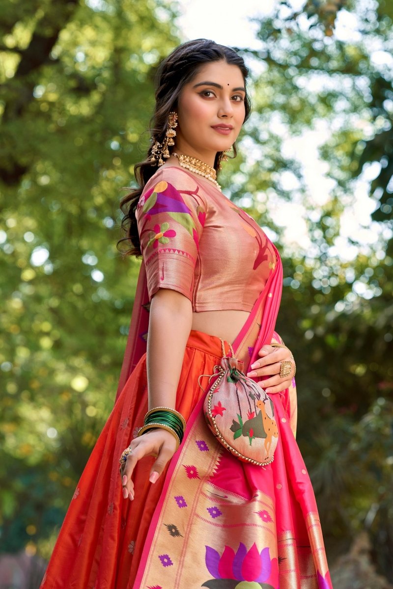 PAITHANI SPECIAL JEQUARD SILK LEHENGA CHOLI WITH DUPATTA (WDN95) - suitswala