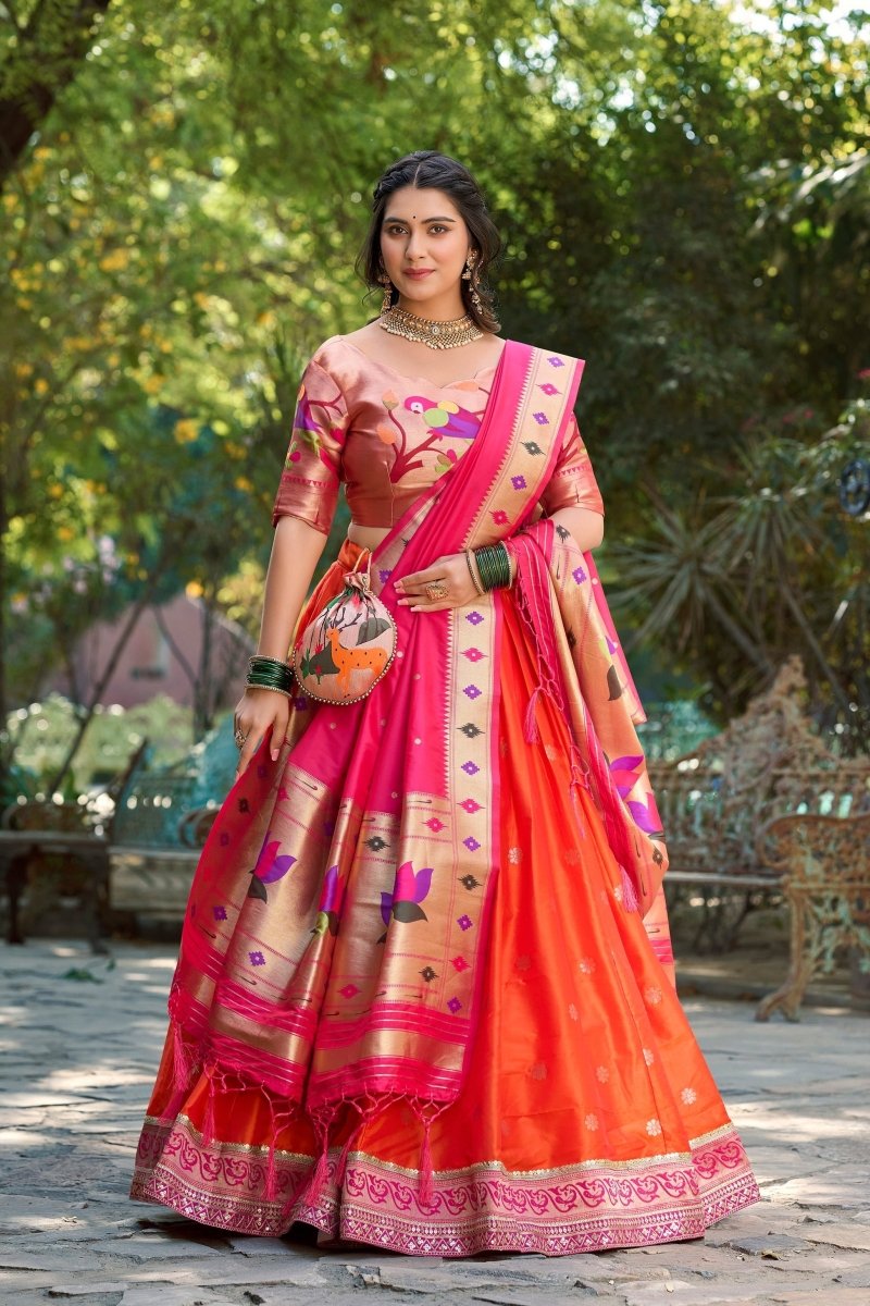 PAITHANI SPECIAL JEQUARD SILK LEHENGA CHOLI WITH DUPATTA (WDN95) - suitswala