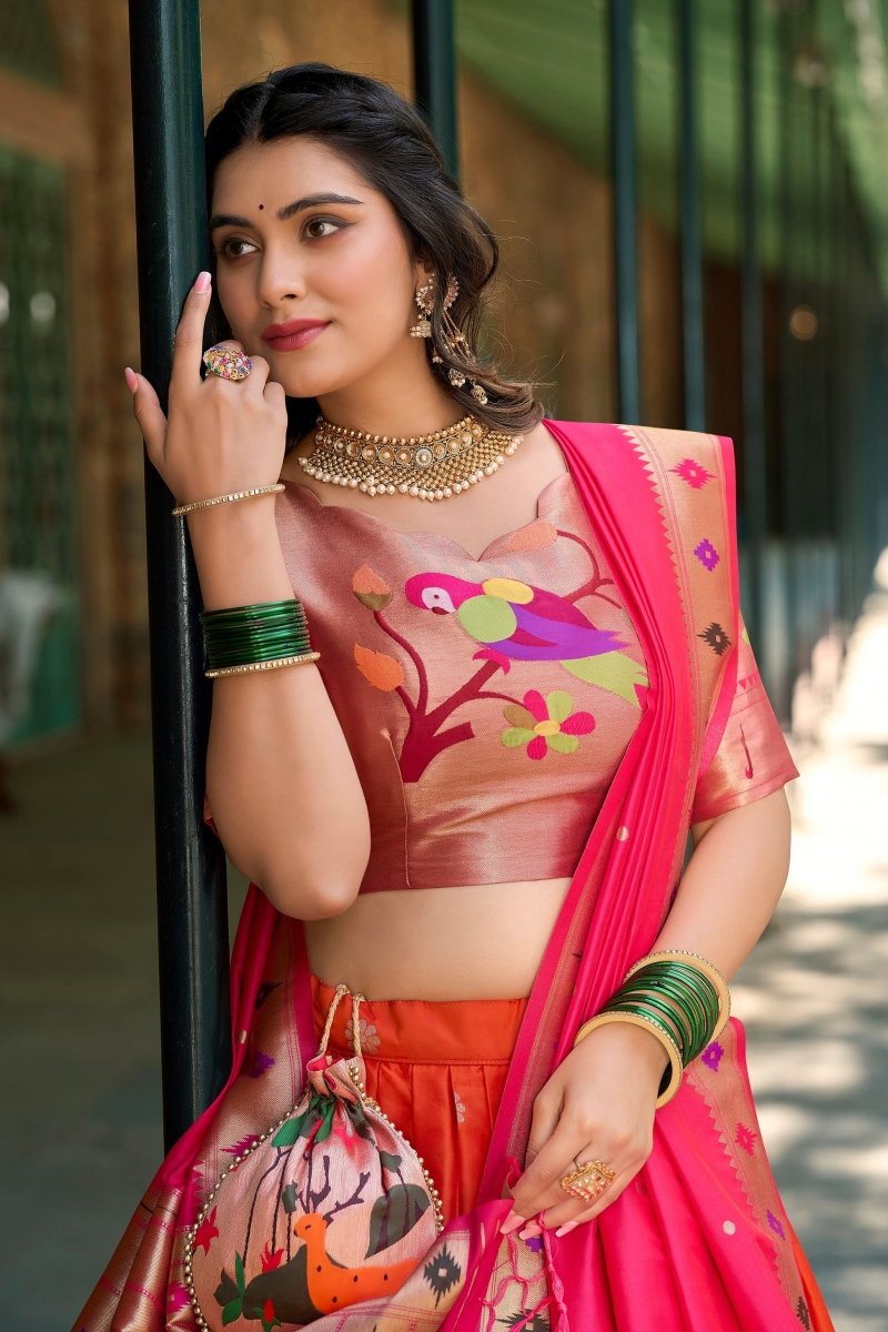 PAITHANI SPECIAL JEQUARD SILK LEHENGA CHOLI WITH DUPATTA (WDN95) - suitswala