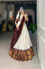 POLY COTTON LEHENGA CHOLI WITH GEORGETTE DUPATTA (WDN127) - suitswala
