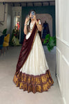 POLY COTTON LEHENGA CHOLI WITH GEORGETTE DUPATTA (WDN127) - suitswala