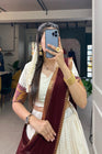 POLY COTTON LEHENGA CHOLI WITH GEORGETTE DUPATTA (WDN127) - suitswala