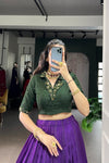 POLY COTTON PRINTED ZARI WEAVING LEHENGA WITH PURE COTTON HAND WORK BLOUSE (WDN85) 03 - suitswala