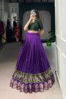 POLY COTTON PRINTED ZARI WEAVING LEHENGA WITH PURE COTTON HAND WORK BLOUSE (WDN85) 03 - suitswala