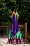 PONGAL SPECIAL POLY COTTON ZARI WEAVING WORKED LEHENGA CHOLI (WDN97) - suitswala