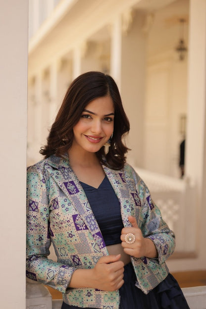 PREMIUM DESIGNER LEHENGA CHOLI WITH KOTI (WDN111) 01 - suitswala