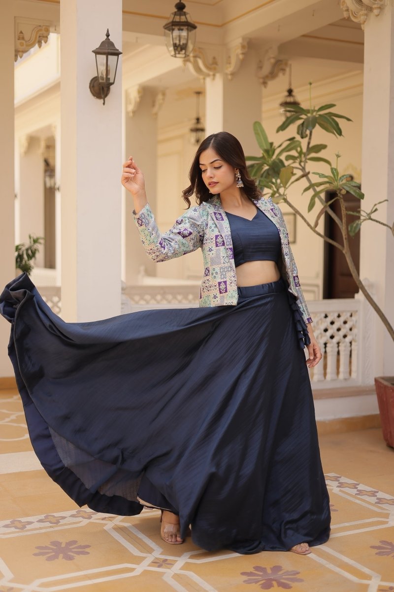 PREMIUM DESIGNER LEHENGA CHOLI WITH KOTI (WDN111) 01 - suitswala