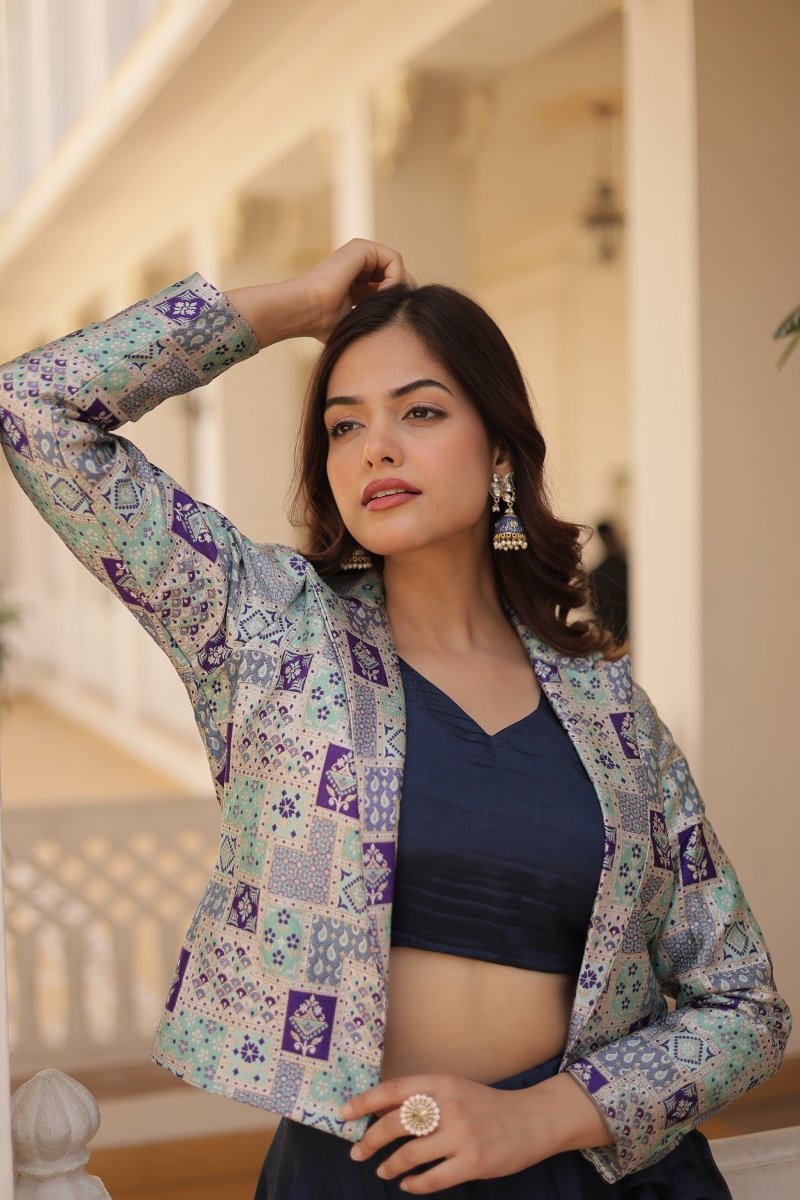 PREMIUM DESIGNER LEHENGA CHOLI WITH KOTI (WDN111) 01 - suitswala