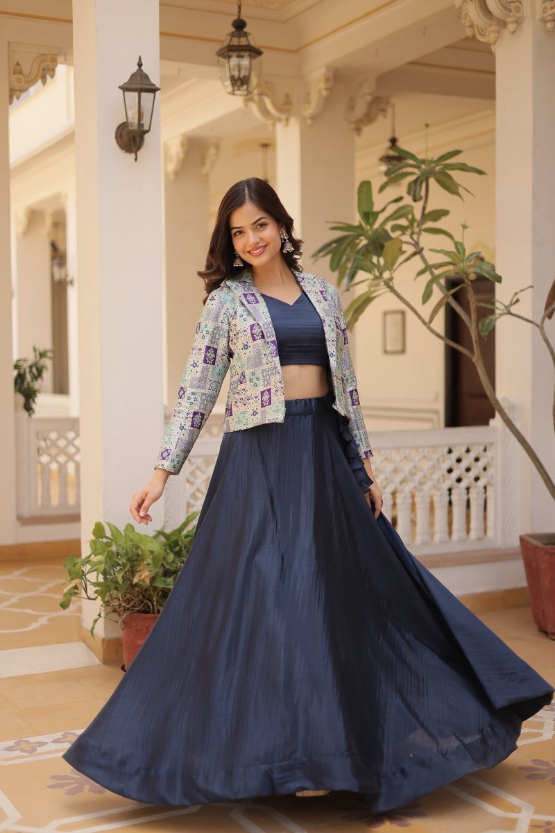 PREMIUM DESIGNER LEHENGA CHOLI WITH KOTI (WDN111) 01 - suitswala
