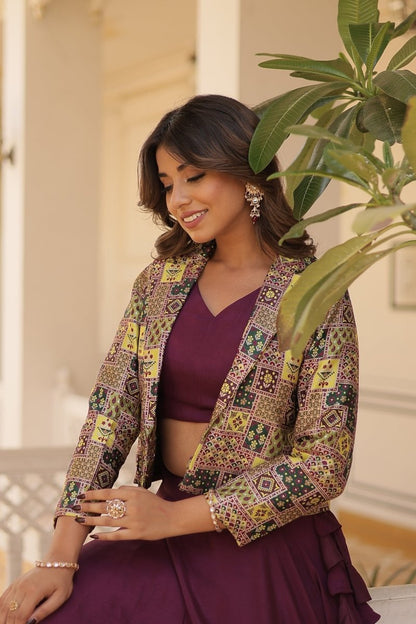 PREMIUM DESIGNER LEHENGA CHOLI WITH KOTI (WDN111) 02 - suitswala