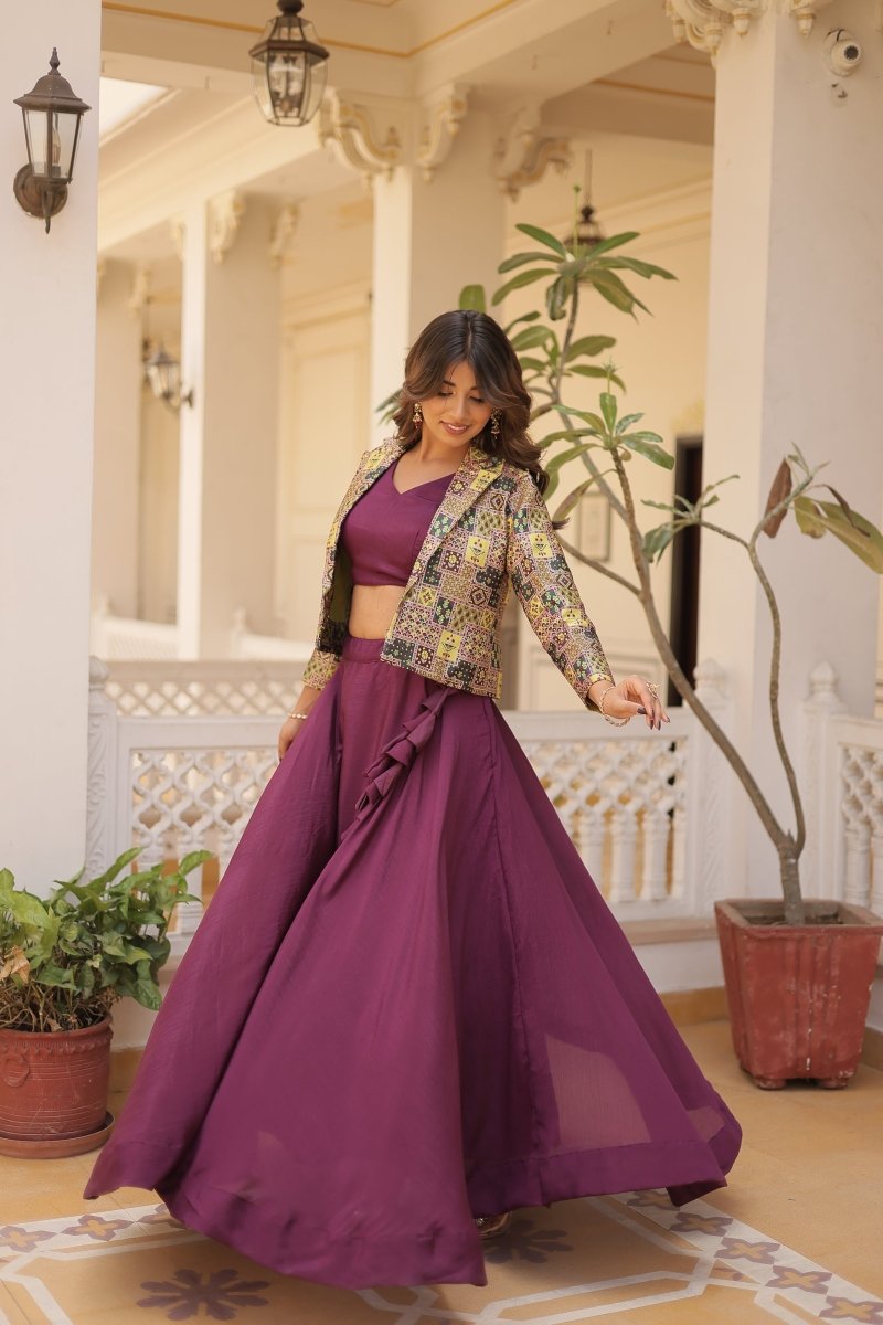 PREMIUM DESIGNER LEHENGA CHOLI WITH KOTI (WDN111) 02 - suitswala