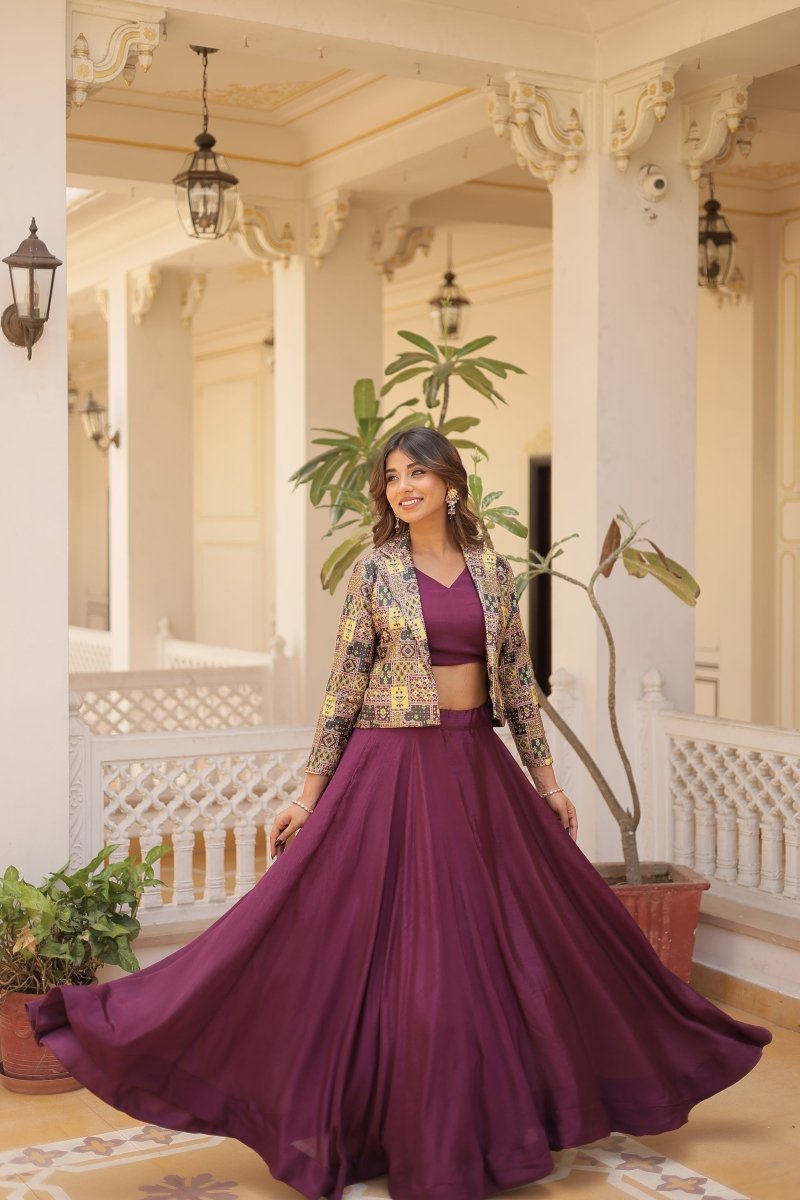 PREMIUM DESIGNER LEHENGA CHOLI WITH KOTI (WDN111) 02 - suitswala