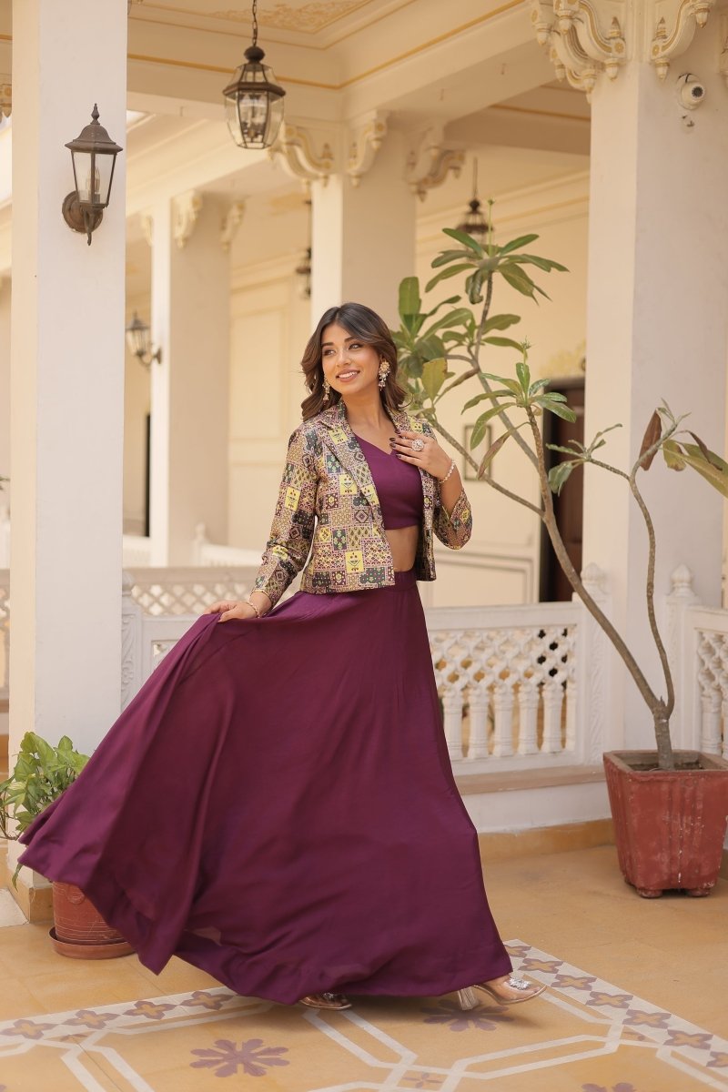 PREMIUM DESIGNER LEHENGA CHOLI WITH KOTI (WDN111) 02 - suitswala