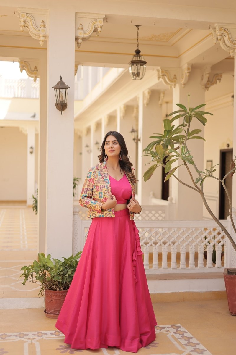 PREMIUM DESIGNER LEHENGA CHOLI WITH KOTI (WDN111) - suitswala