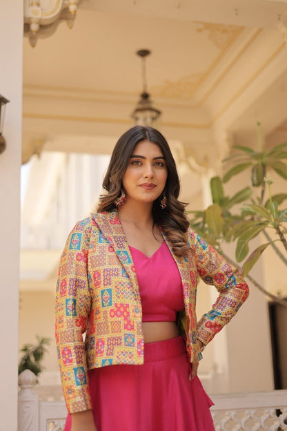 PREMIUM DESIGNER LEHENGA CHOLI WITH KOTI (WDN111) - suitswala