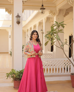 PREMIUM DESIGNER LEHENGA CHOLI WITH KOTI (WDN111)