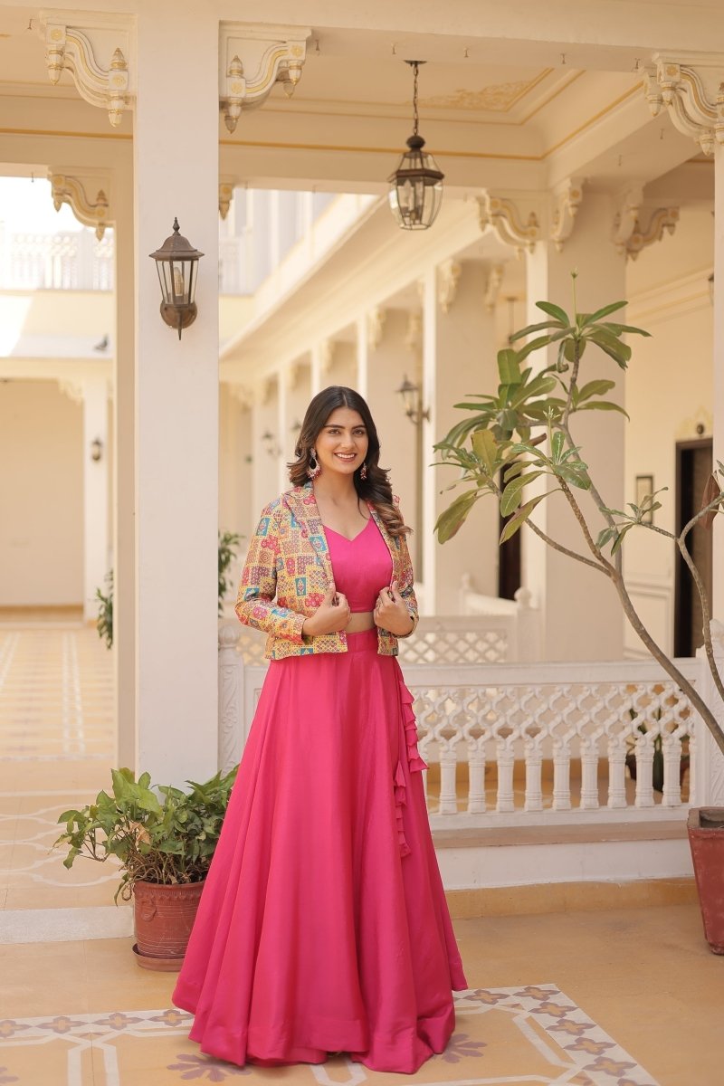 PREMIUM DESIGNER LEHENGA CHOLI WITH KOTI (WDN111) - suitswala