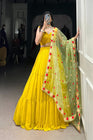 PREMIUM GEORGETTE PLAIN LEHENGA CHOLI WITH ORGANZA DUPATTA (WDN119) - suitswala
