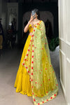 PREMIUM GEORGETTE PLAIN LEHENGA CHOLI WITH ORGANZA DUPATTA (WDN119) - suitswala