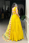 PREMIUM GEORGETTE PLAIN LEHENGA CHOLI WITH ORGANZA DUPATTA (WDN119) - suitswala
