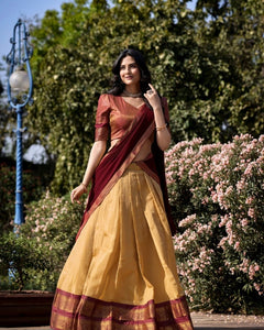 PREMIUM KANCHIPURAM LEHENGA CHOLI SET (WDN109) 02