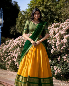 PREMIUM KANCHIPURAM LEHENGA CHOLI SET (WDN109) 03