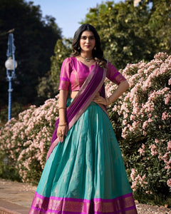 PREMIUM KANCHIPURAM LEHENGA CHOLI SET (WDN109) 04