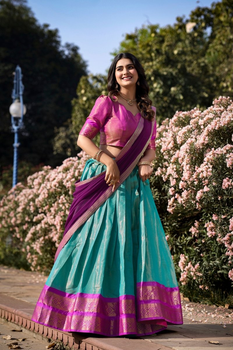 PREMIUM KANCHIPURAM LEHENGA CHOLI SET (WDN109) 04 - suitswala