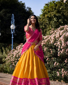 PREMIUM KANCHIPURAM LEHENGA CHOLI SET (WDN109) 05