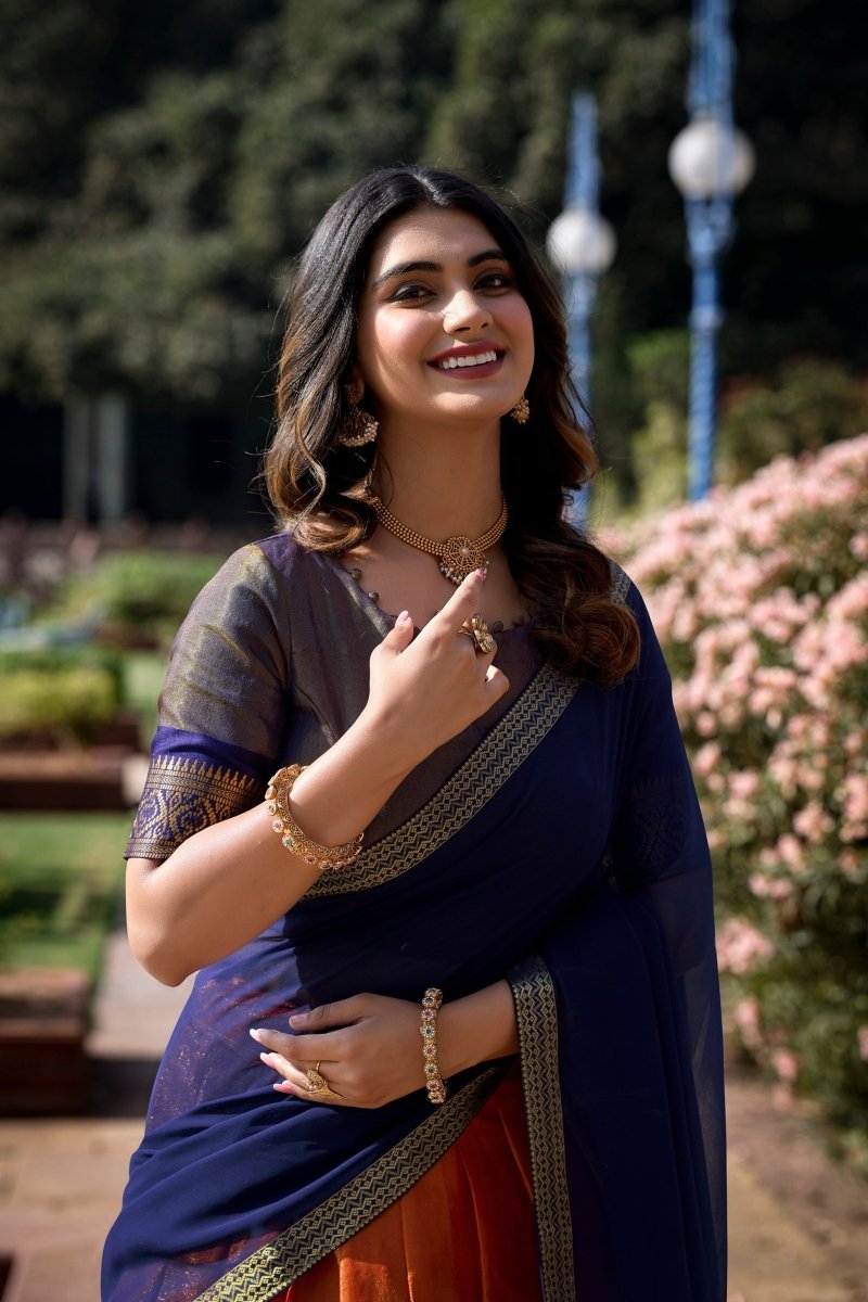 PREMIUM KANCHIPURAM LEHENGA CHOLI SET (WDN109) - suitswala