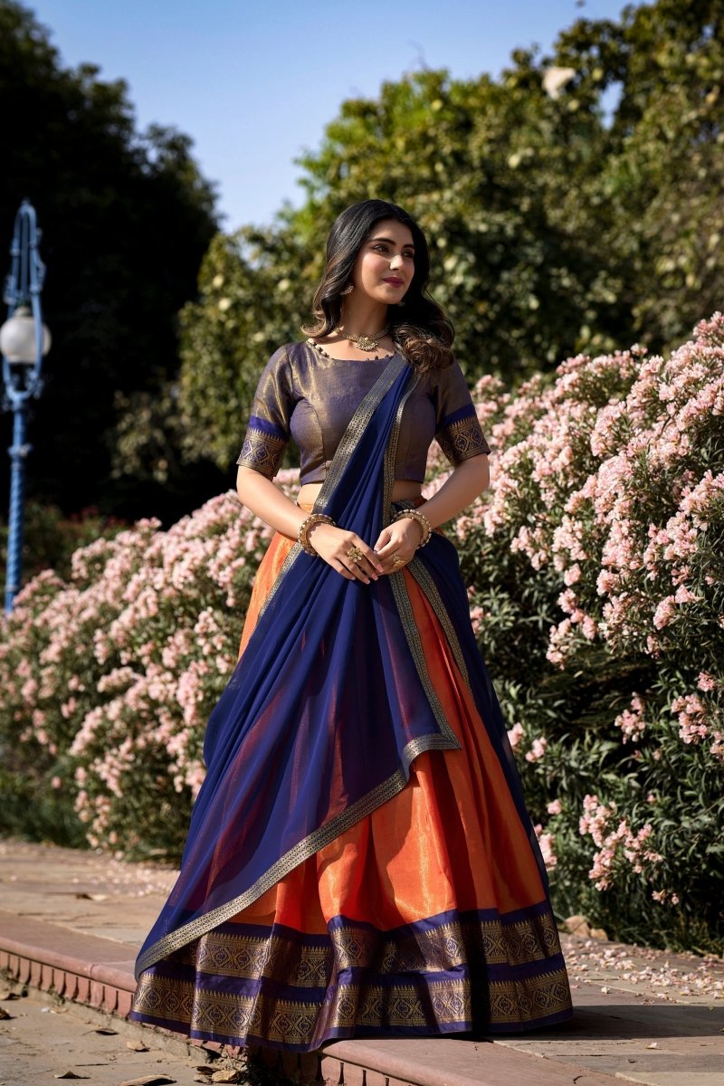 PREMIUM KANCHIPURAM LEHENGA CHOLI SET (WDN109) - suitswala