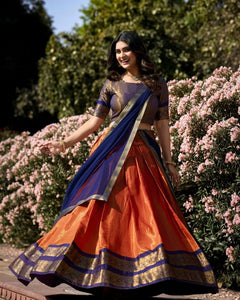 PREMIUM KANCHIPURAM LEHENGA CHOLI SET (WDN109)