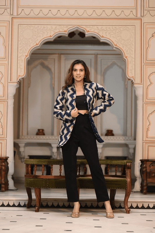 Presenting Jaipuri printed Women's Wear Quilted Full Sleeves JACKETS (JAC04) - suitswala