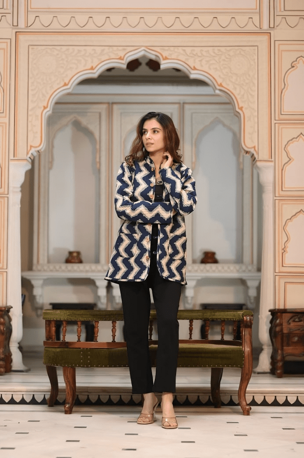 Presenting Jaipuri printed Women's Wear Quilted Full Sleeves JACKETS (JAC04) - suitswala