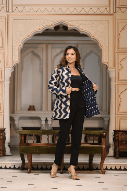 Presenting Jaipuri printed Women's Wear Quilted Full Sleeves JACKETS (JAC04) - suitswala