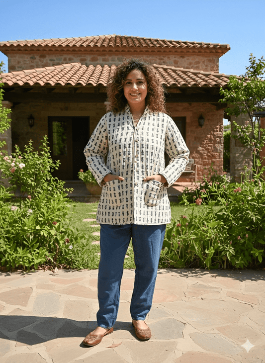 Presenting Jaipuri printed Women's Wear Quilted Full Sleeves JACKETS (JAC06) - suitswala