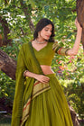 PURE CHANDERI LEHENGA CHOLI WITH DUPATTA (WDN125) 03 - suitswala