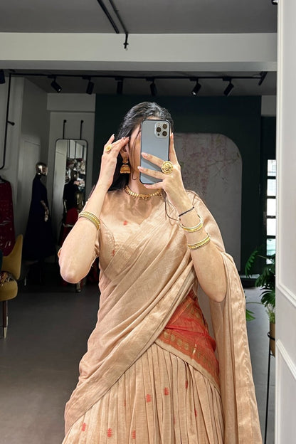 PURE CHANDERI ZARI WEAVING LEHENGA CHOLI WITH DUPATTA (WDN92) 02 - suitswala