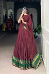 PURE CHANDERI ZARI WEAVING LEHENGA CHOLI WITH DUPATTA (WDN92) 03 - suitswala