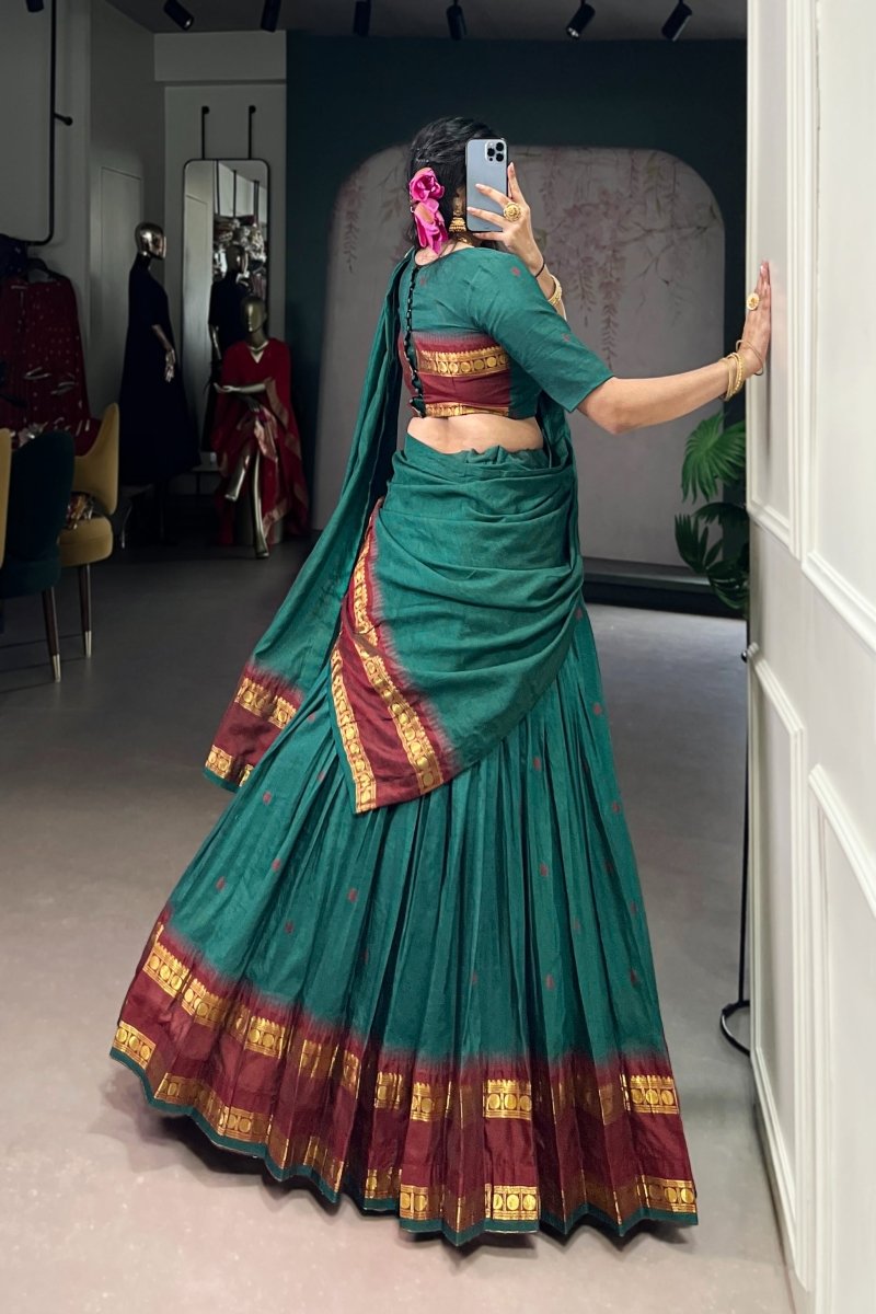 PURE CHANDERI ZARI WEAVING LEHENGA CHOLI WITH DUPATTA (WDN92) 07 - suitswala