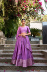 PURE CHANDERI ZARI WEAVING LEHENGA CHOLI WITH SEQUINS EMBROIDERED DUPATTA (WDN88) 03 - suitswala