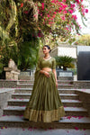 PURE CHANDERI ZARI WEAVING LEHENGA CHOLI WITH SEQUINS EMBROIDERED DUPATTA (WDN88) - suitswala