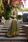 PURE CHANDERI ZARI WEAVING LEHENGA CHOLI WITH SEQUINS EMBROIDERED DUPATTA (WDN88) - suitswala