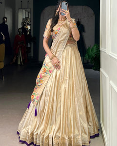 SHIMER PAITHANI ZARI WEAVING LEHENGA CHOLI WITH DUPATTA (WDN96) 02